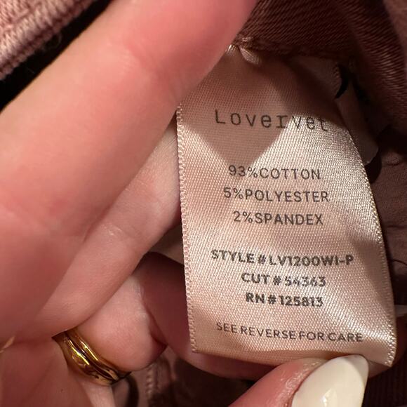 LOVERVET Women's Tummy Control Crop Straight Jeans Size 16W In Burgundy - Picture 7 of 14